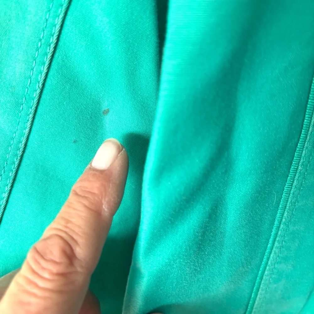 White House Black Market Green Swing Double Breasted Jacket SZ 8 Worn 1X - Picture 7 of 10